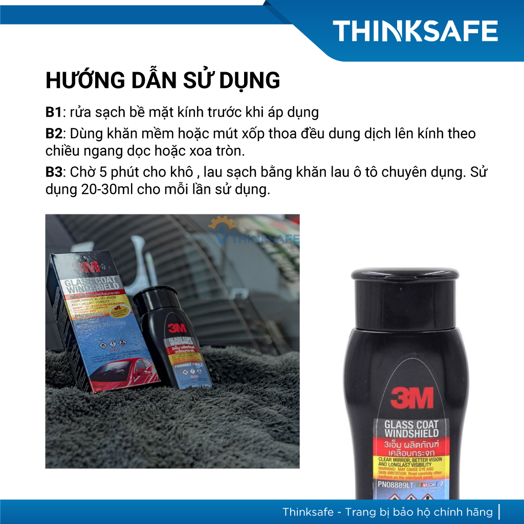 Dung dịch Chống Bám Nước Trên Kính Xe 3M 08889LT