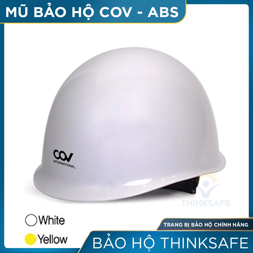 Nón bảo hộ  cao cấp COV Hàn Quốc, nón công trình bảo hộ nhựu ABS bảo vệ đầu, chống va đập đâm xuyên COV-HF-007