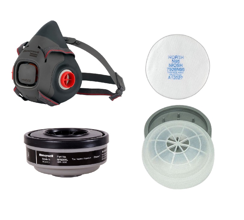 Bộ mặt nạ Honeywell HM502TM kèm phin N75001L | Bộ 7 món