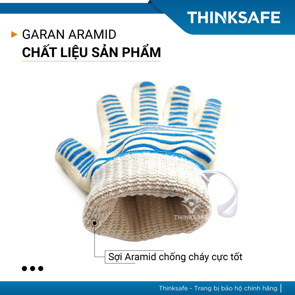 Găng tay chịu nhiệt Aramid 26cm dùng cho lò nướng nhà bếp