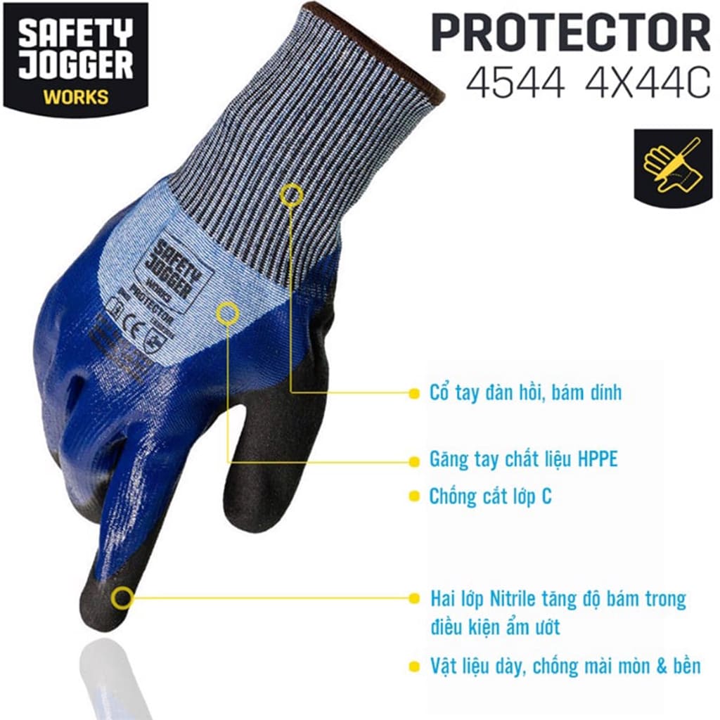 Găng tay chống cắt Jogger Protector level 5