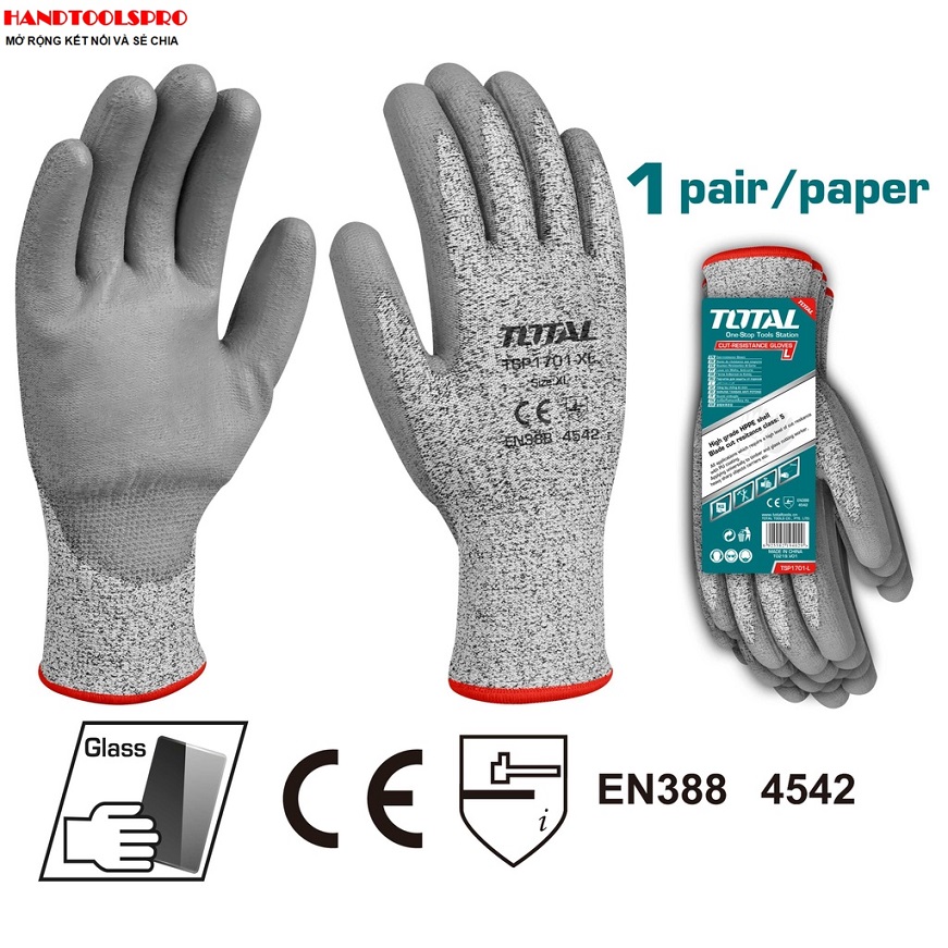 Găng tay chống cắt Total TSP1701 - XL
