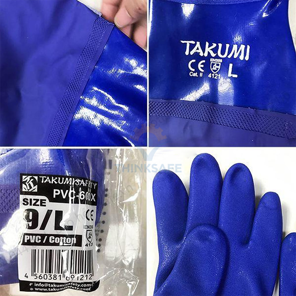 Găng tay chống dầu hoá chất TAKUMI PVC-600X