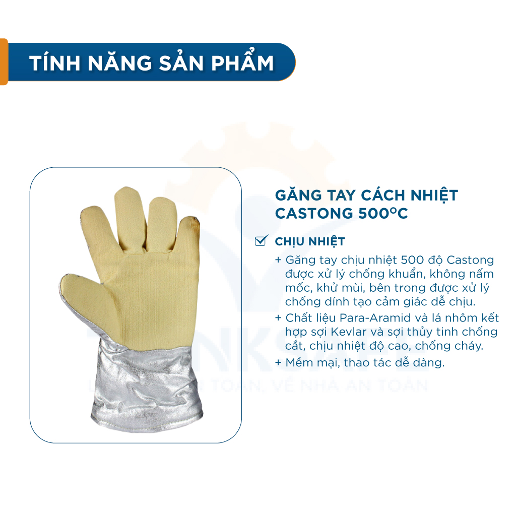 Găng tay Castong chịu nhiệt 500 độ | Para & Nhôm