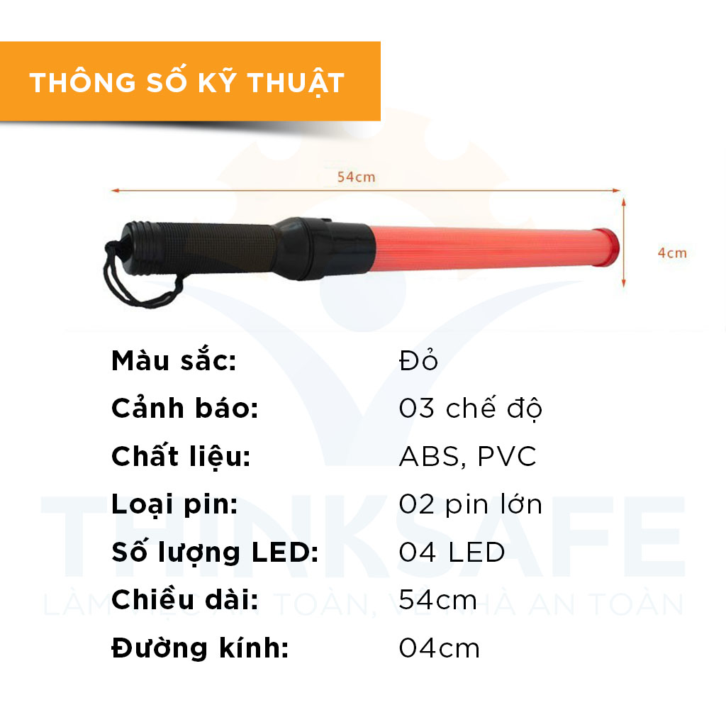 Gậy đèn led điều tiết giao thông 54cm và 25cm