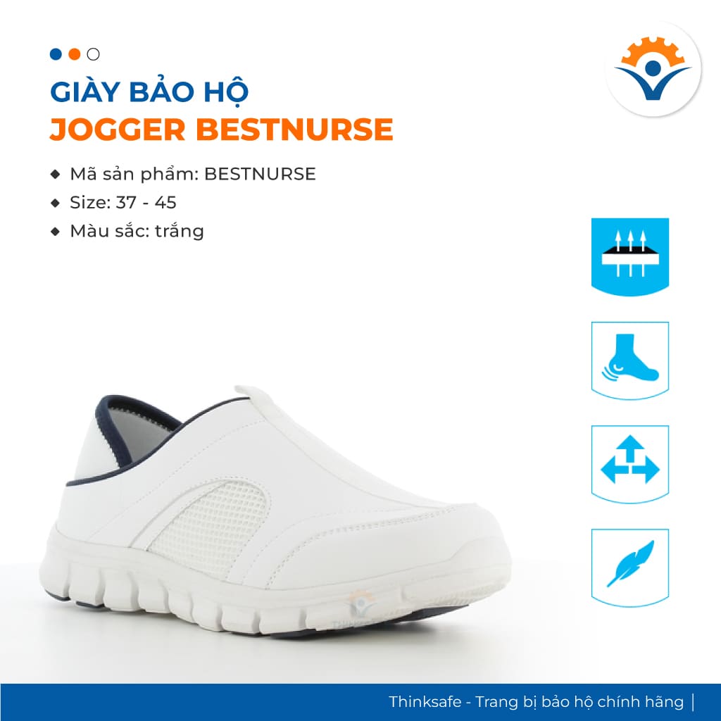 Giày đi trong bệnh viện và bếp SAFETY JOGGER BESTNURSE SIÊU NHẸ