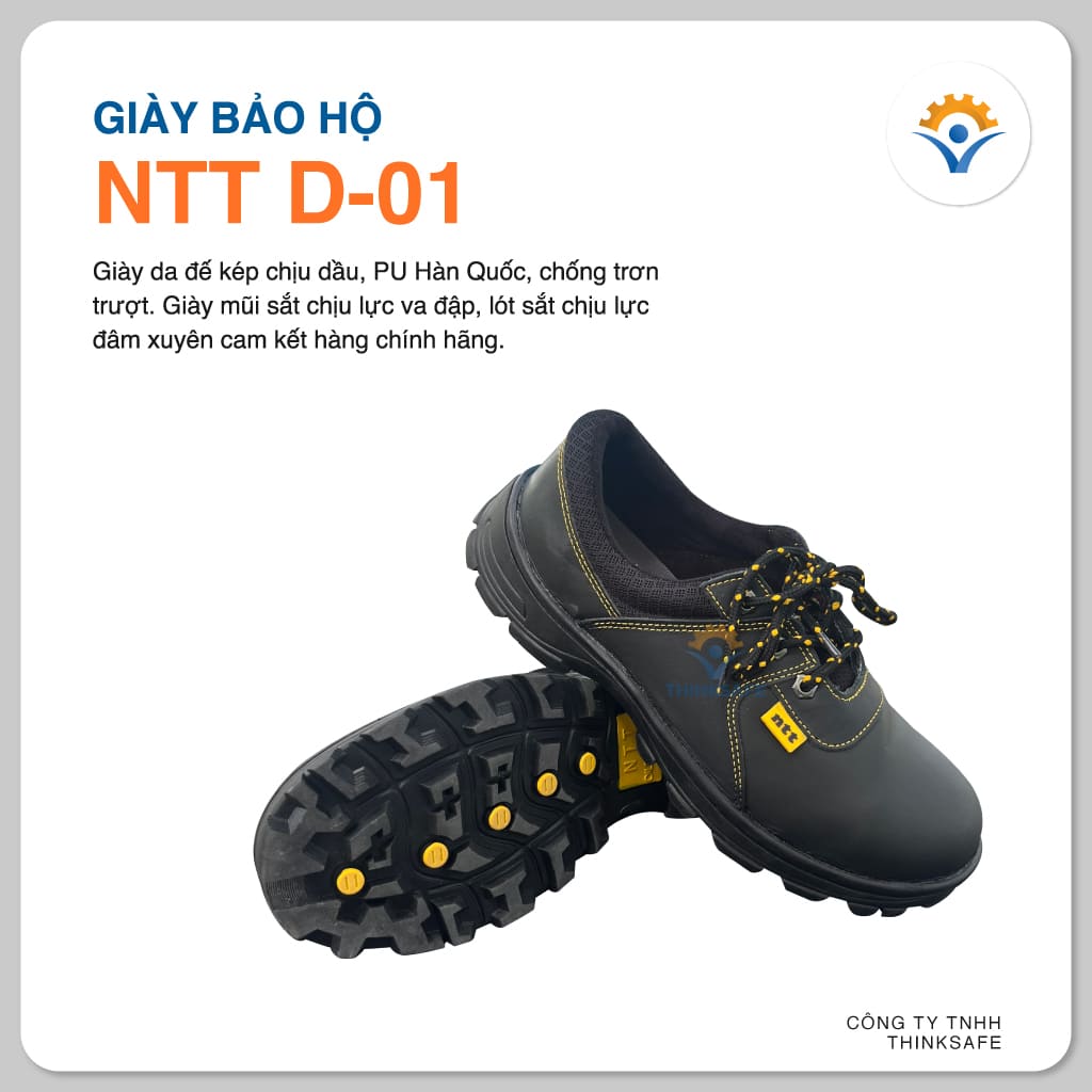 Giày bảo hộ lao động NTT D01 da bò