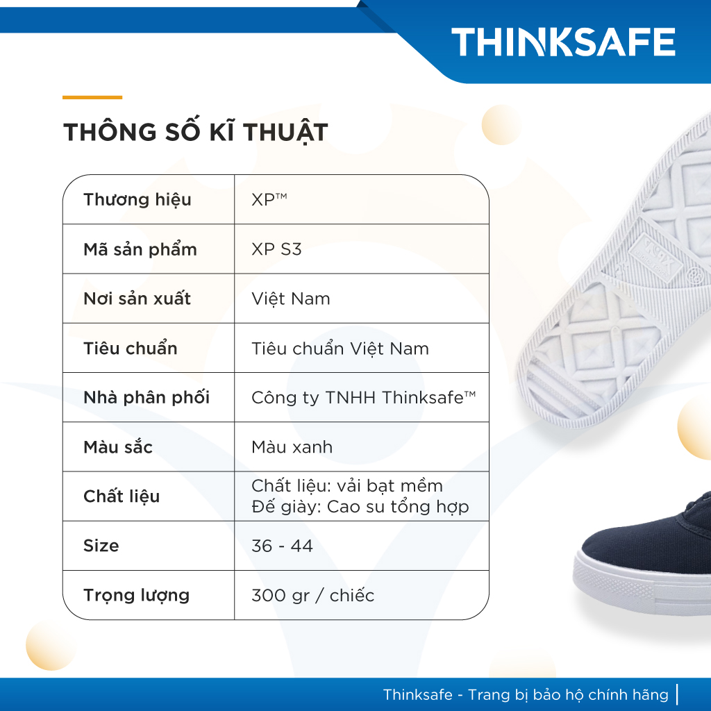 Giày Bảo Hộ Lao Động vải XP S3 không dây