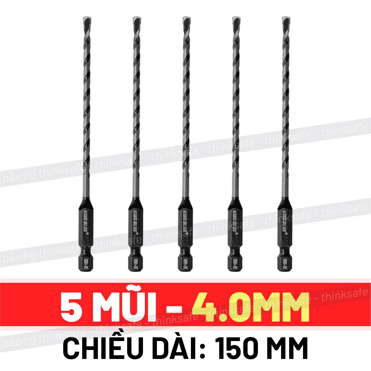 Mũi khoan không tắc kê KINGBLUE KBH2E size mới 3-3.2mm Mũi khoan đa năng lục giác 2 cạnh nhựa, gỗ, bê tông nhẹ, tường