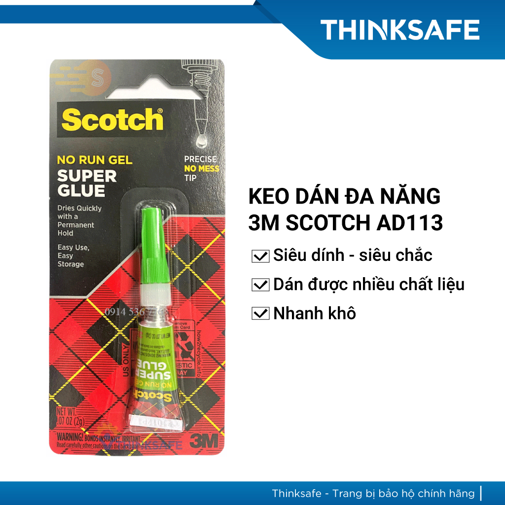 Keo dán đa năng 3M Scotch AD113 (2Gram)