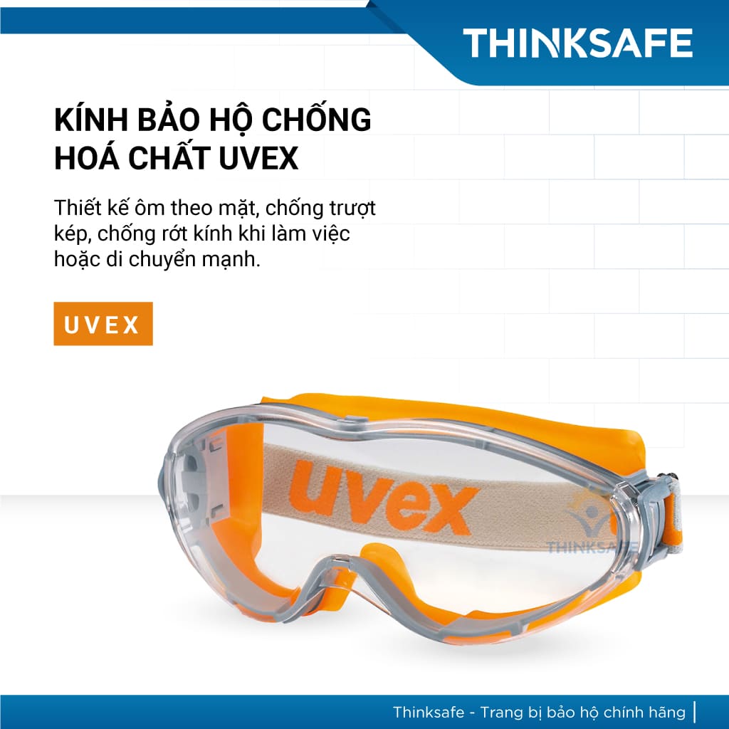 Kính bảo hộ UVEX 9302245 chống hóa chất, tia UV, bụi bẩn