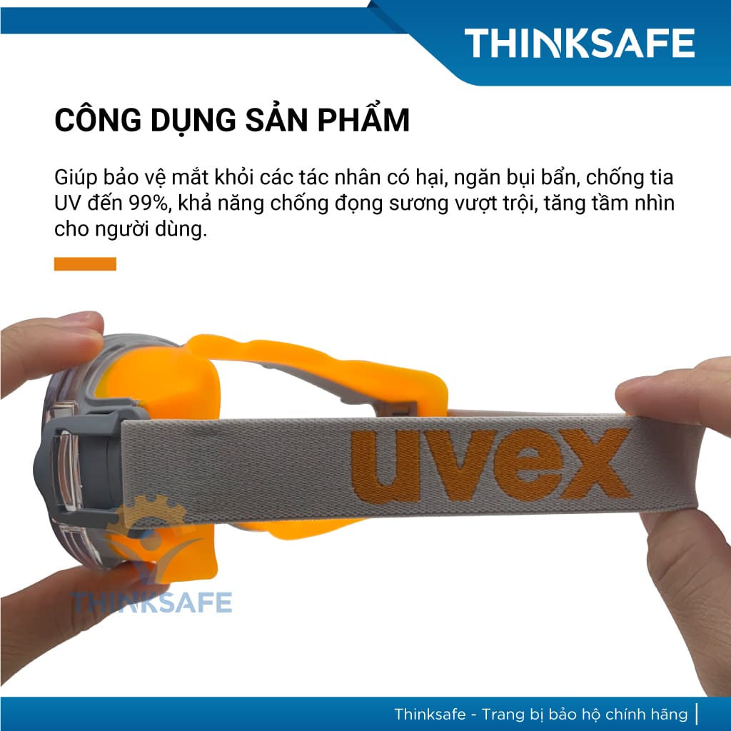 Kính bảo hộ UVEX 9302245 chống hóa chất, tia UV, bụi bẩn