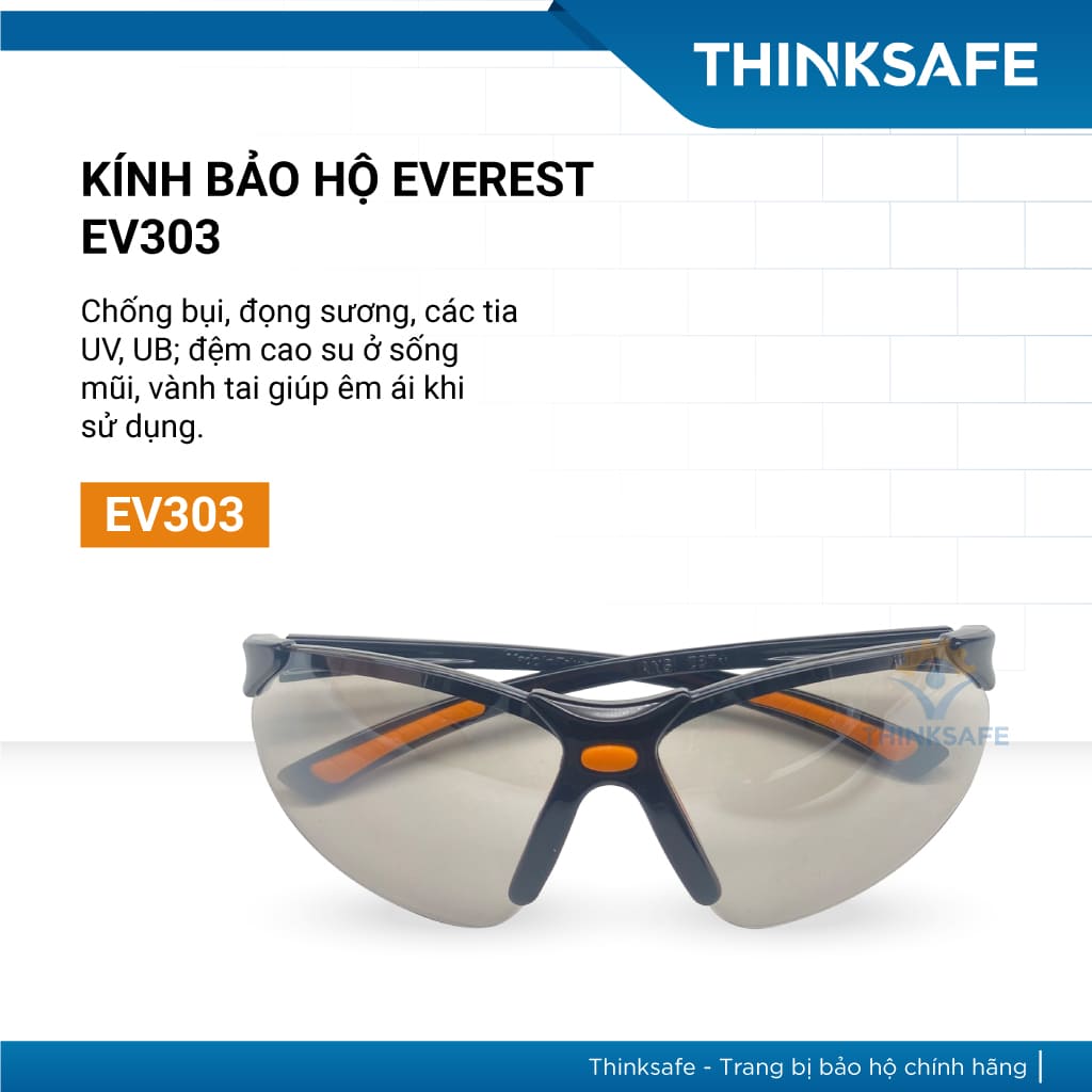 Kính bảo hộ Everest EV303 Chống tia Uv