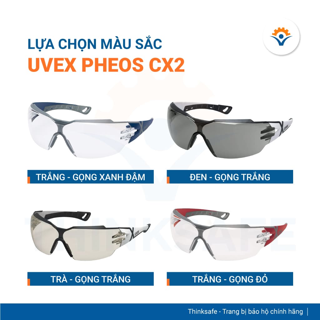 Kính bảo hộ Uvex Pheos CX2 6 Màu