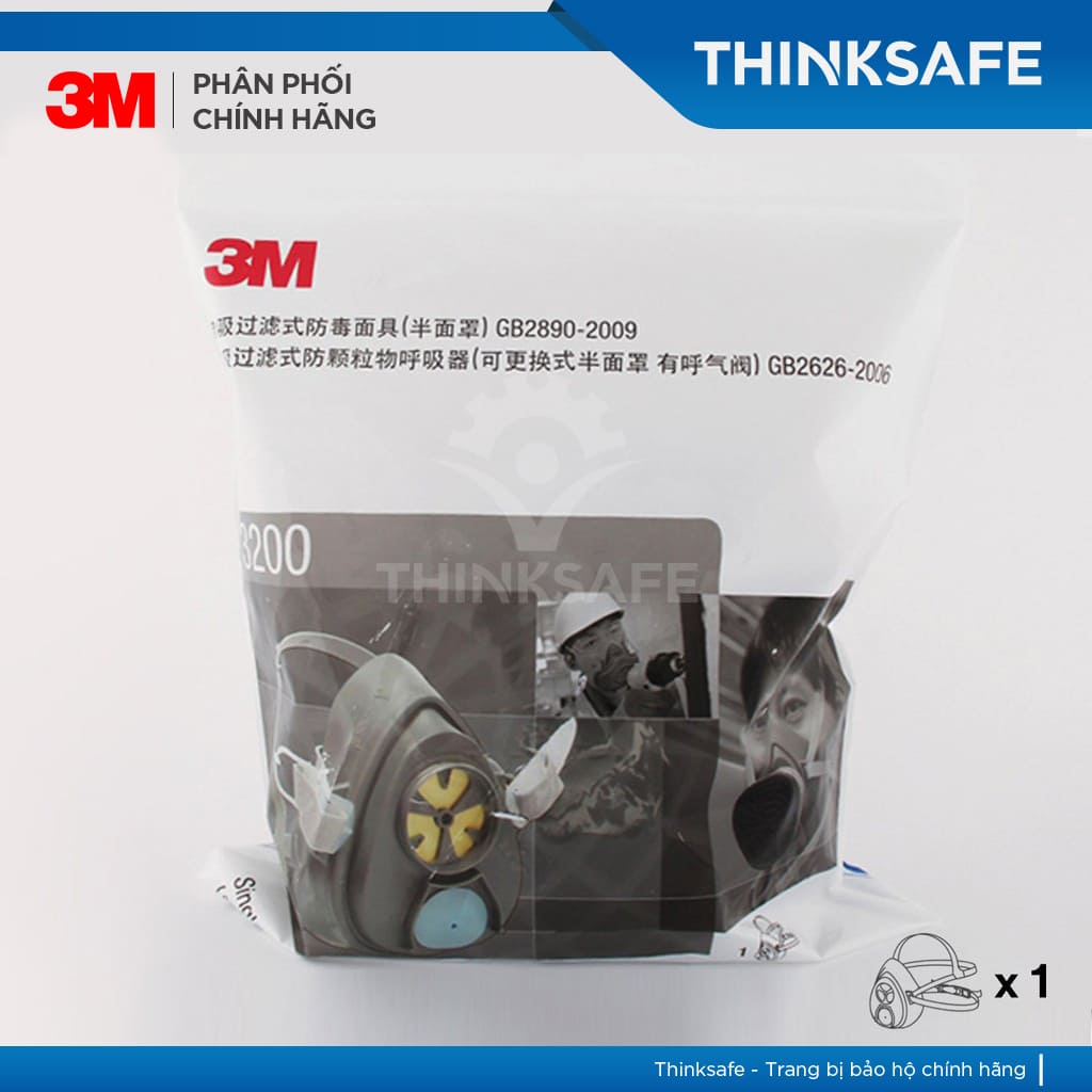 Mặt nạ phòng độc 3M 3200 (chưa bao gồm phin lọc)