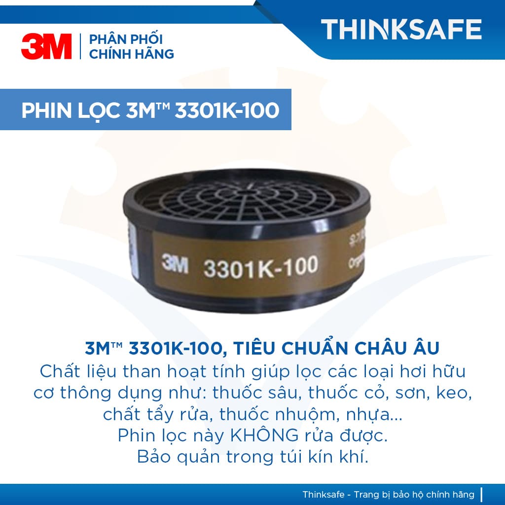 Phin lọc 3M 3301K-100 Vô cơ