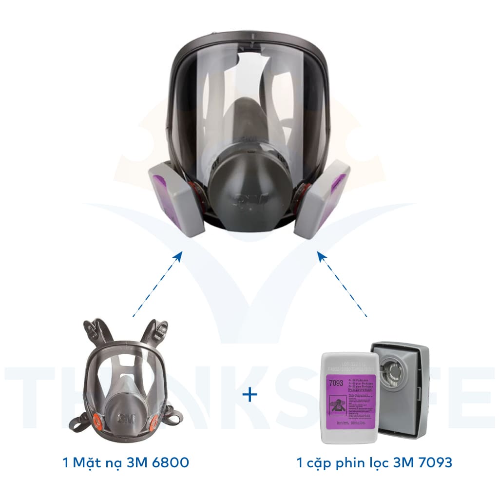 Bộ Mặt Nạ Phòng Độc 3M 6800 Kèm Phin 3M 7093