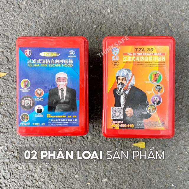 Mặt nạ chống khói độc TZL30 - Mặt nạ thoát hiểm - Phòng ngạt khói