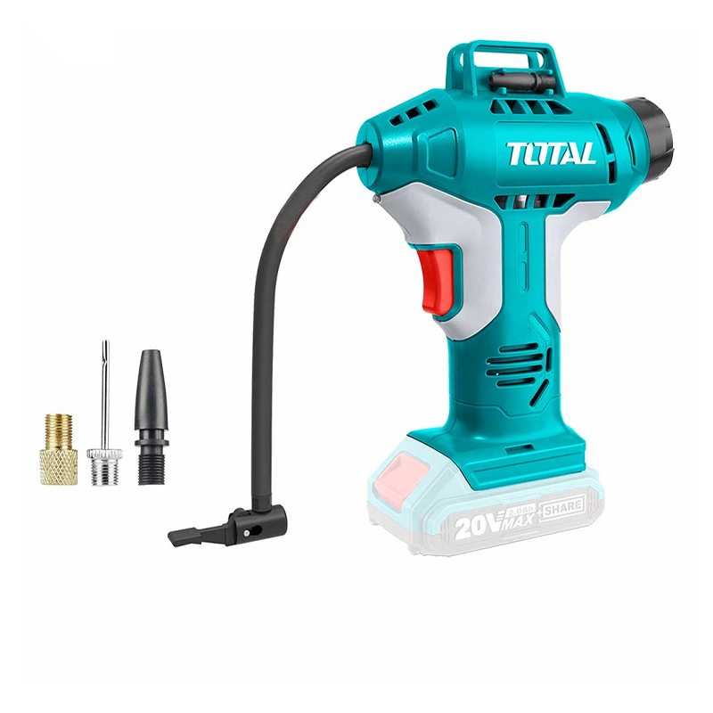 Máy bơm hơi pin 20V Total áp suất 160psi, mô tơ chổi than, chưa kèm pin sạc, bơm xe máy chính hãng - Thinksafe