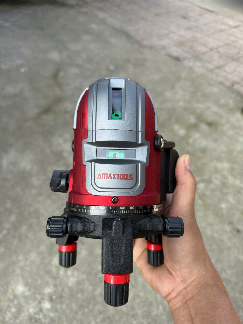 Máy cân bằng laser 5 tia xanh Amaxtools ALZ6651/ALZ6650 Máy cân mực độ chính xác 1mm/7m, khoảng cách hoạt động 50 mét