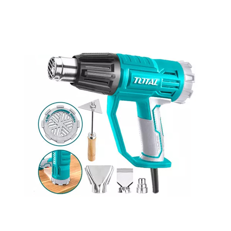 Máy khò nhiệt Total công suất 2000W nhiệt độ 550, kèm đầu thổi Máy khò màng co, khò hàn chính hãng - Thinksafe