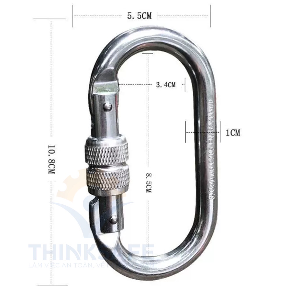 Móc khoá chữ D Móc an toàn leo núi