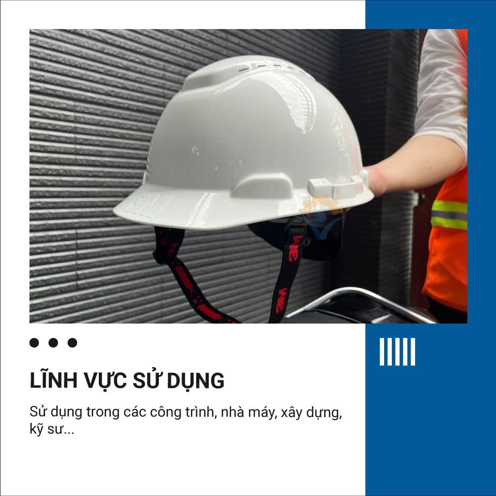 Mũ bảo hộ 3M H701V Có Lỗ màu lựa chọn