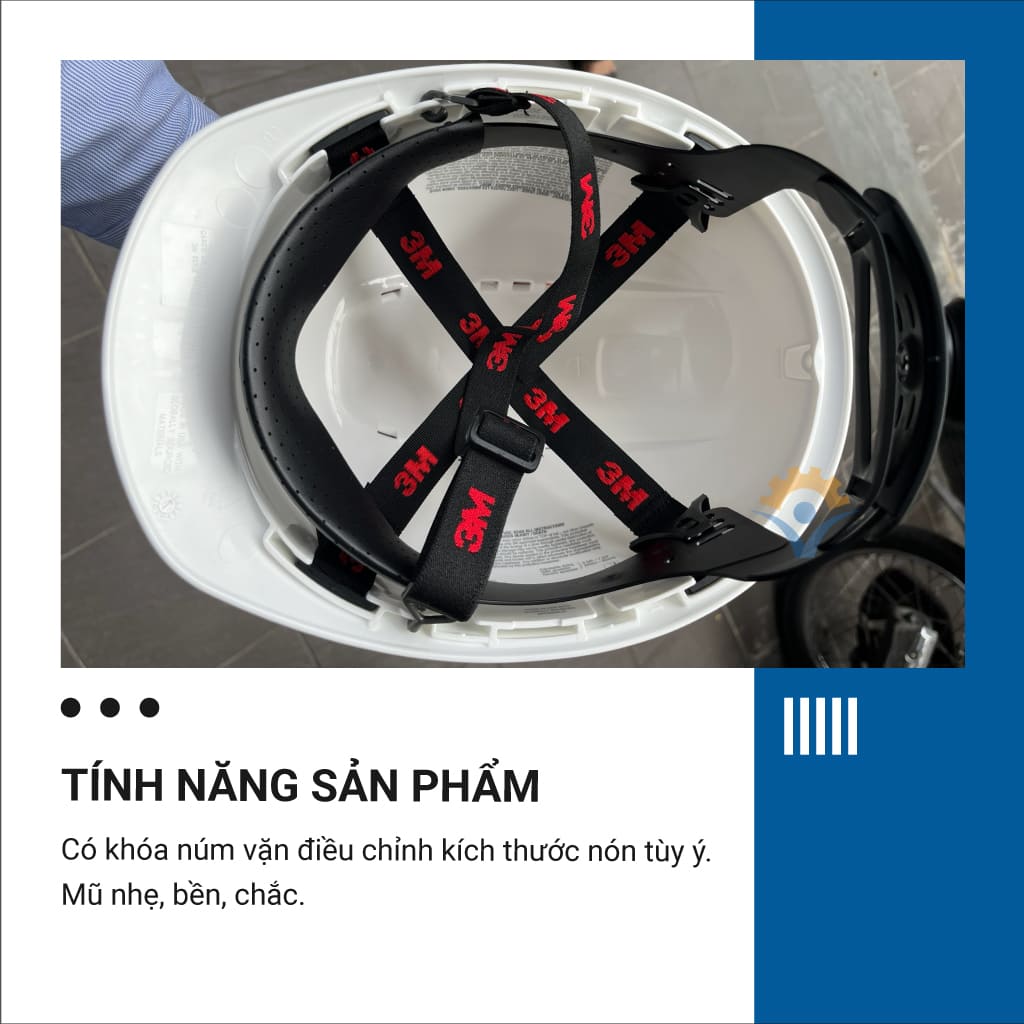 Mũ bảo hộ 3M H701V Có Lỗ màu lựa chọn