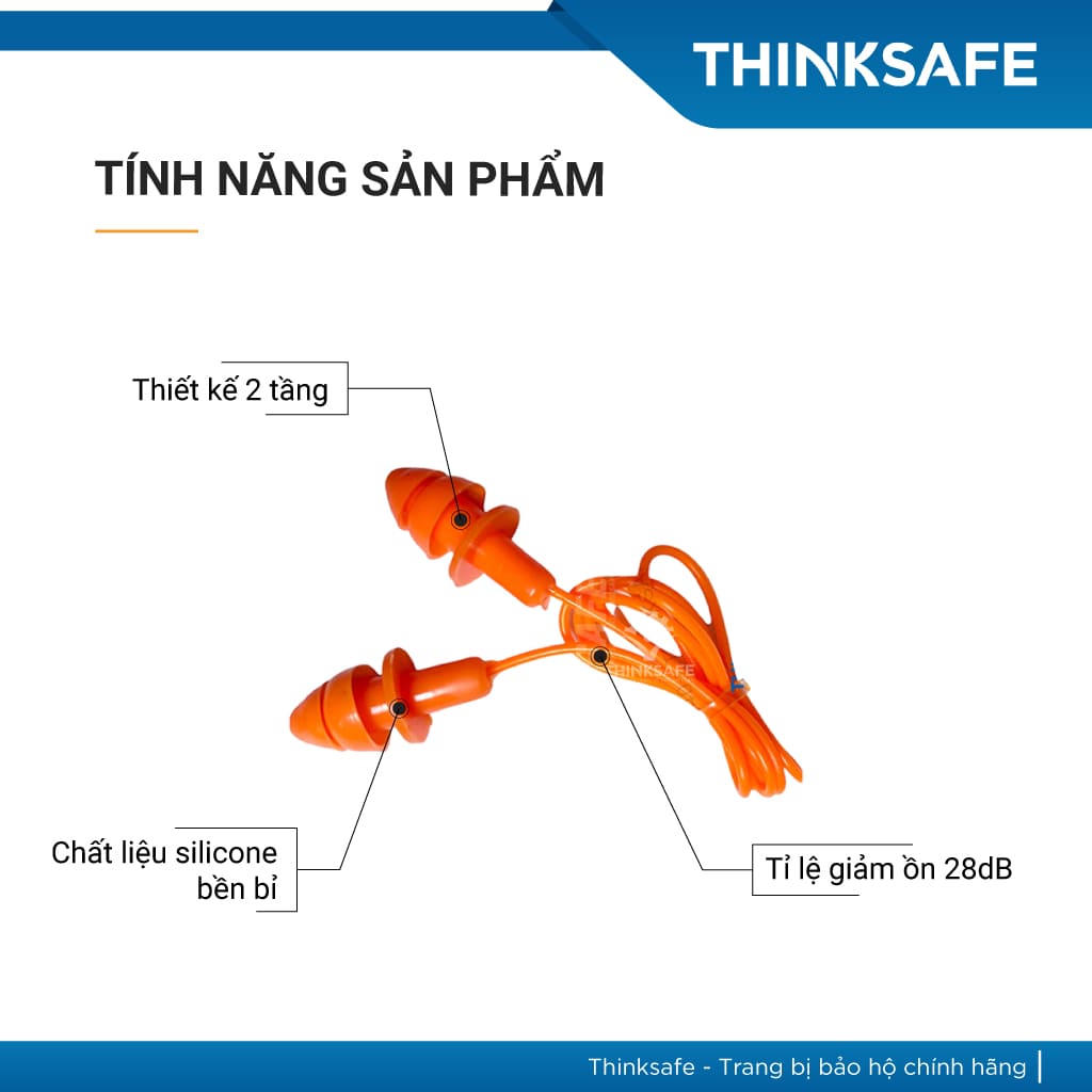 Nút tai chống ồn 2 tầng Việt Nam (Không Hộp)