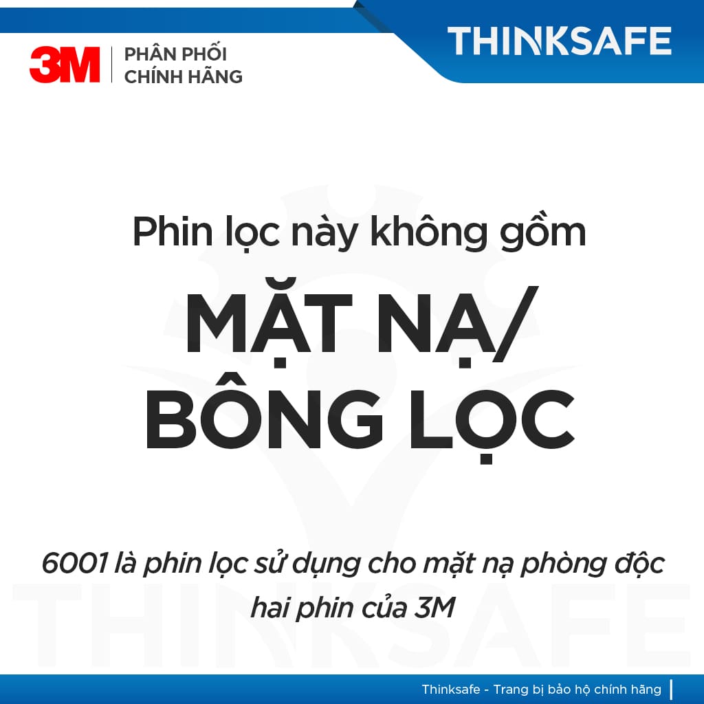 Phin lọc 3M 6001 phòng độc hơi hữu cơ