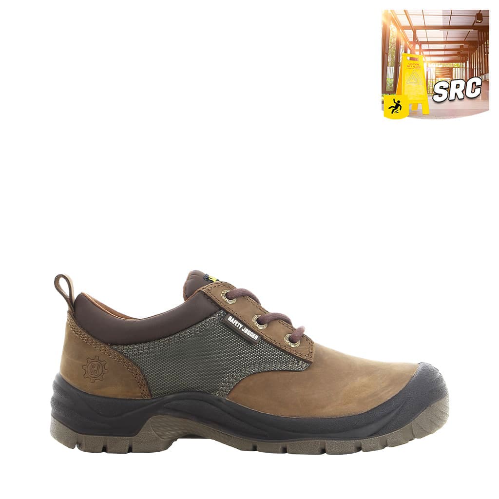 Giày bảo hộ Jogger nam Sahara da ngựa chống nước chống đinh trơn trượt va đập Giày jogger chính hãng - THINKSAFE