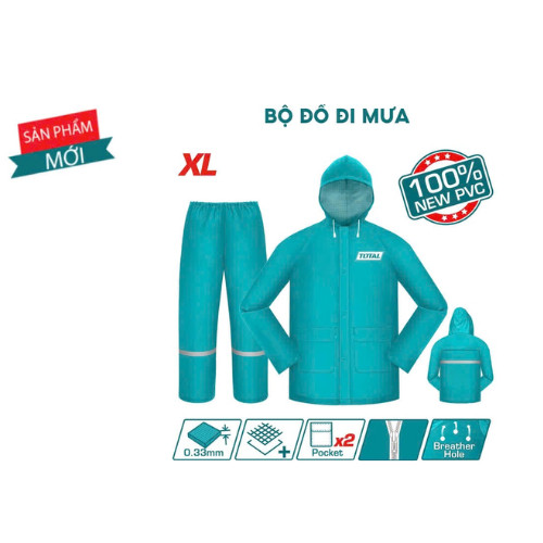 Bộ đồ đi mưa, chất liệu PVC TOTAL THTRS031.XL