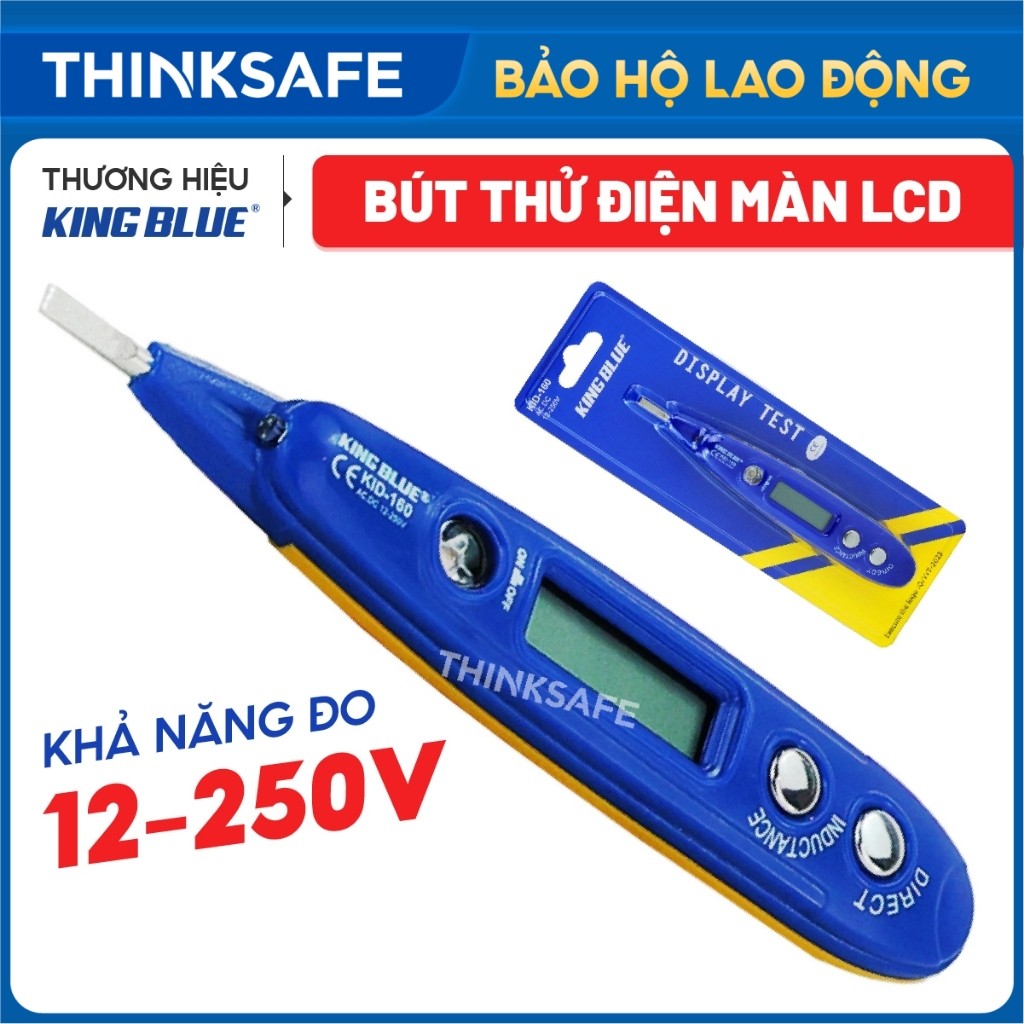 Bút thử điện thông minh KingBlue KID160 màn hình kép, LCD và đèn hiển thị số, vít dò điện cảm ứng, không dùng pin