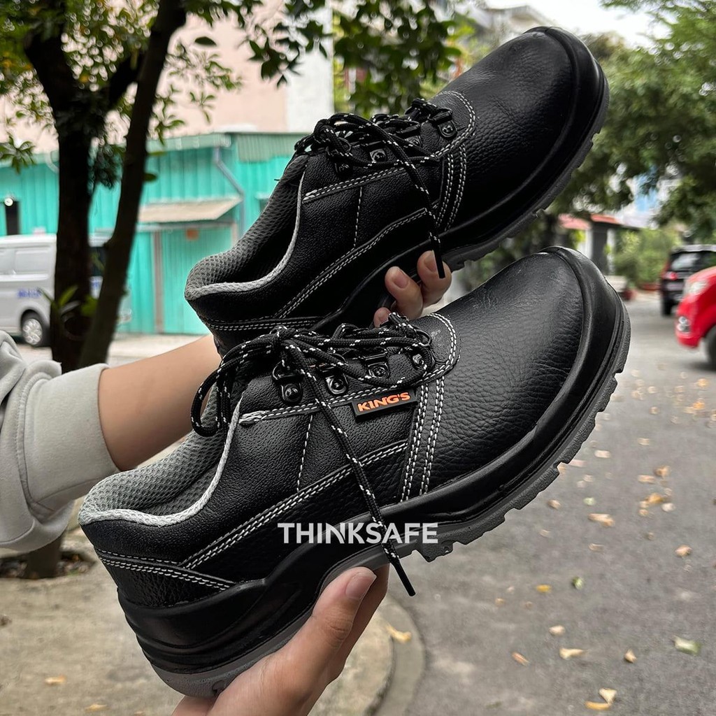Giày bảo hộ lao động thấp cổ Kings 9531 tiêu chuẩn S3, Giày công trình chống đinh, chống dập ngón, chống nước đi mưa