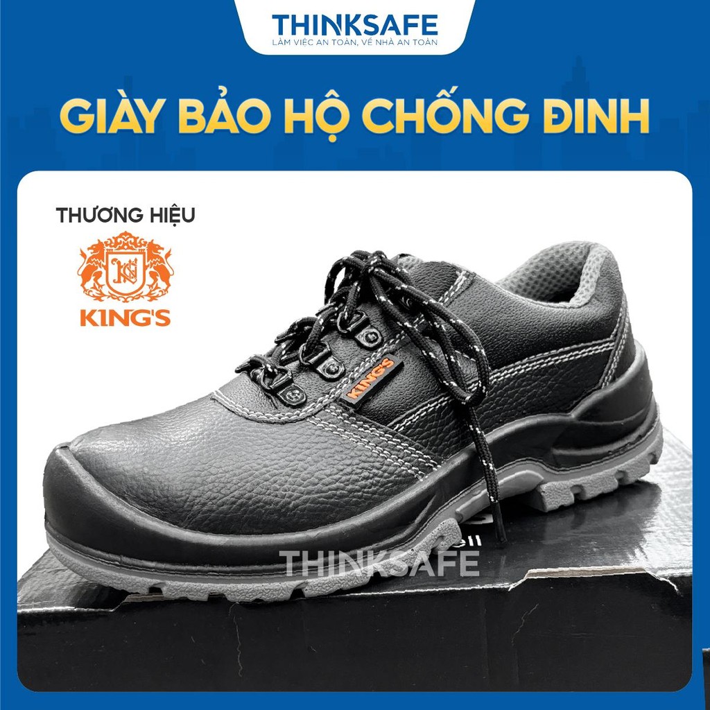 Giày bảo hộ lao động thấp cổ Kings 9531 tiêu chuẩn S3, Giày công trình chống đinh, chống dập ngón, chống nước đi mưa