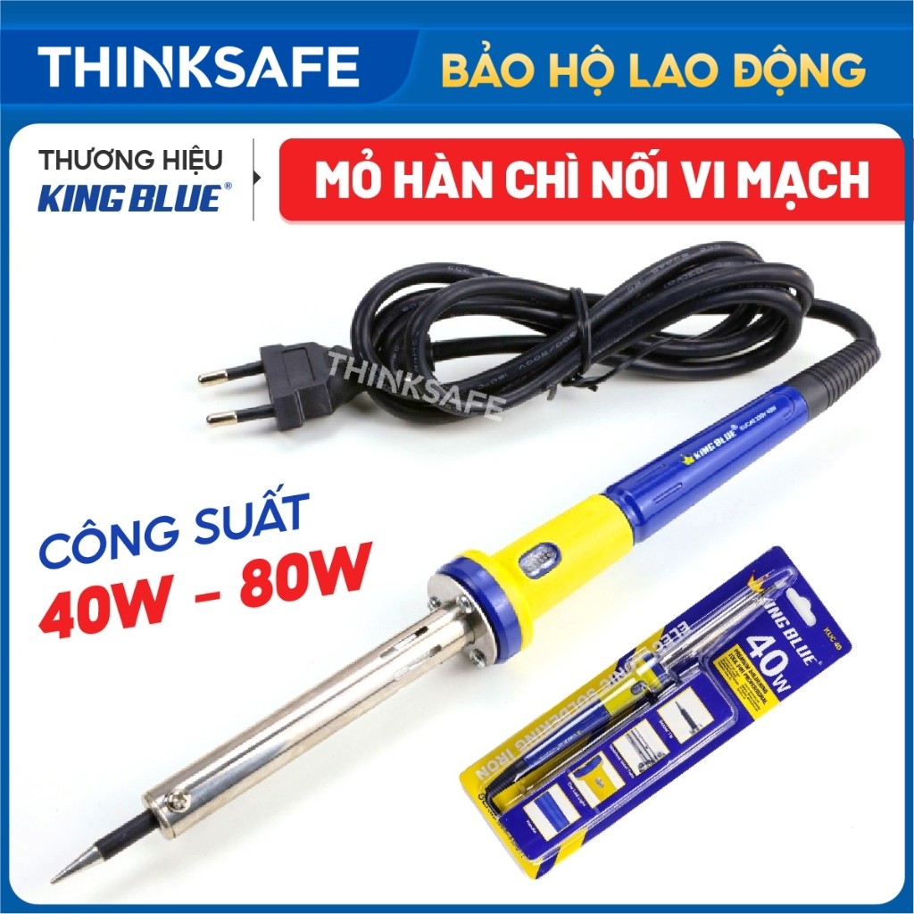 Mỏ hàn thiếc KingBlue KUC40/60/80 công suất 40-80W, chất liệu hợp kim thép Mỏ hàn chì nối vi mạch, linh kiện điện tử