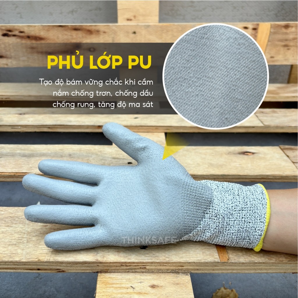 Combo 12 đôi găng tay chống cắt Jogger Shield cấp độ 5, bảo vệ tay, chống cắt tôn kính Găng tay lao động chính hãng