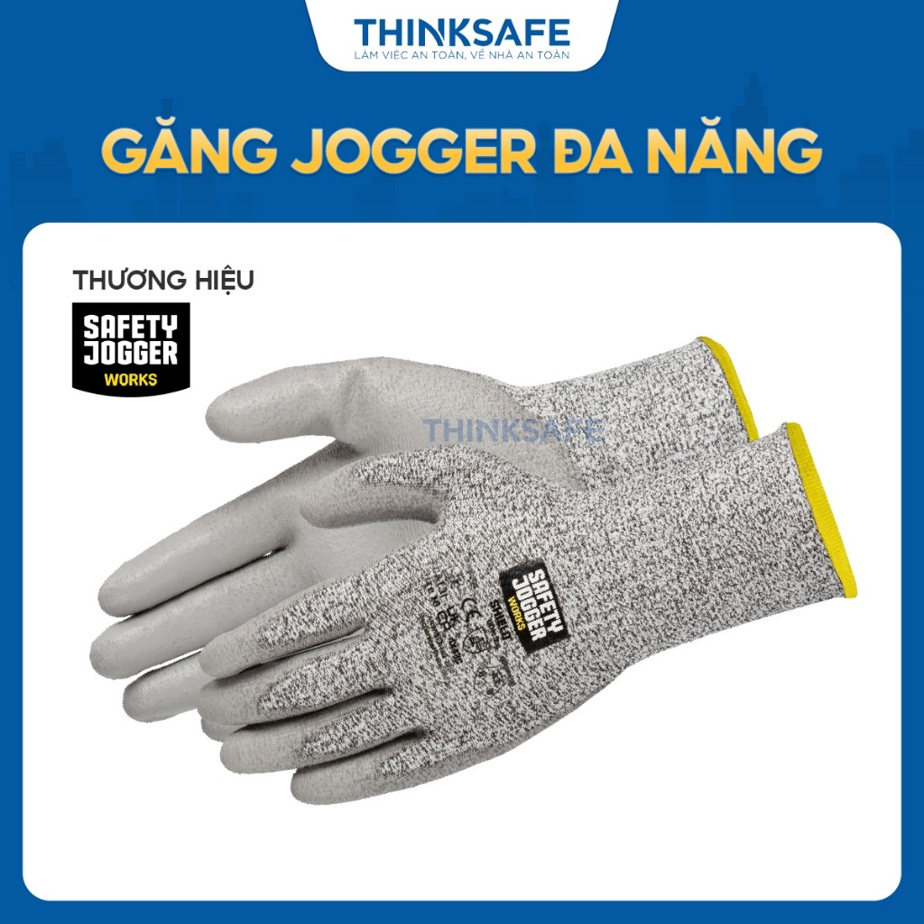 Combo 12 đôi găng tay chống cắt Jogger Shield cấp độ 5, bảo vệ tay, chống cắt tôn kính Găng tay lao động chính hãng