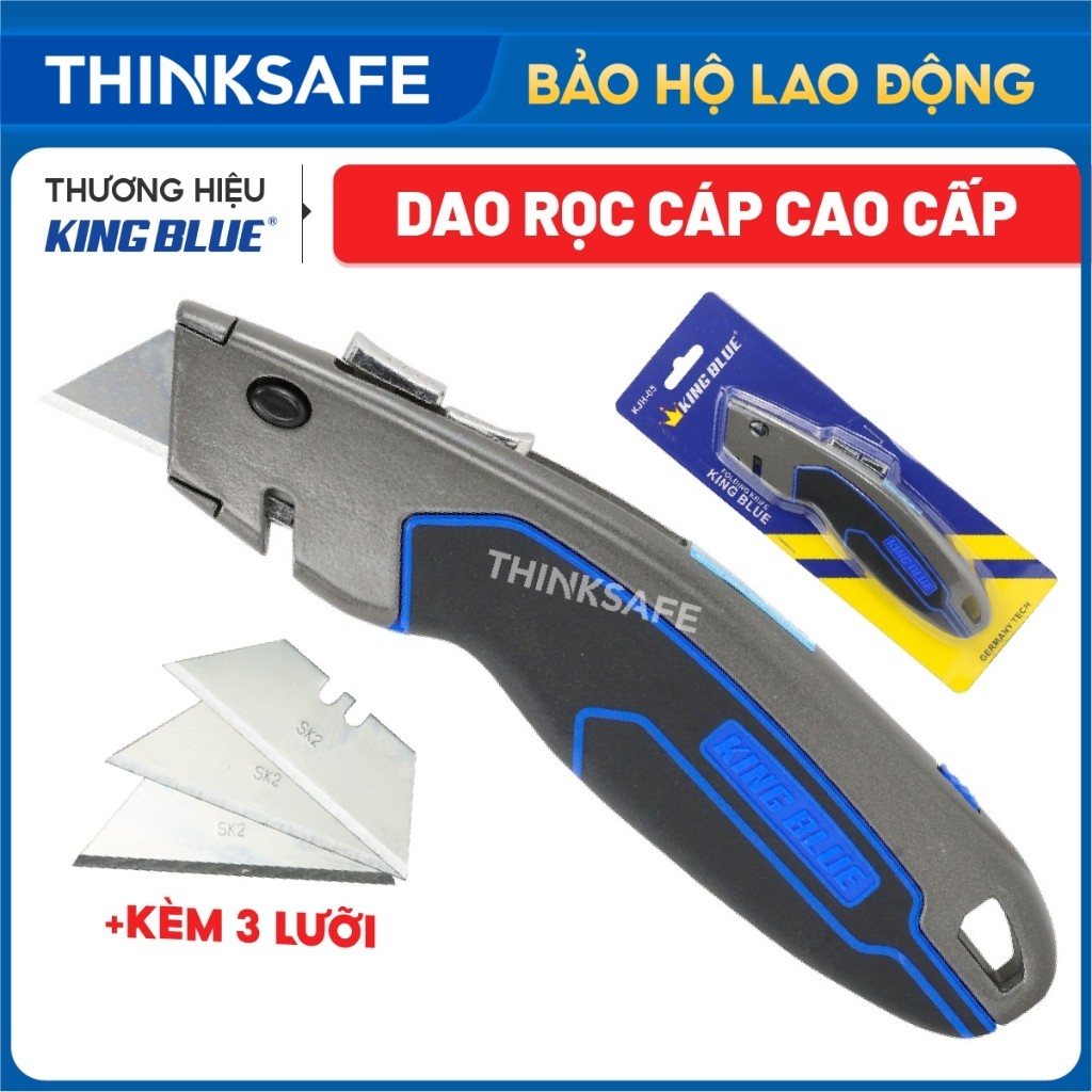 Dao rọc cáp đa năng KingBlue KJH-04/05 thép SK4 Nhật Bản, Dao rọc giấy đầu vít đóng/mở sử dụng ở góc 90 độ và 180 độ
