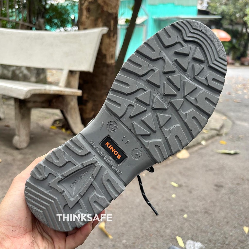 Giày bảo hộ lao động thấp cổ Kings 9531 tiêu chuẩn S3, Giày công trình chống đinh, chống dập ngón, chống nước đi mưa