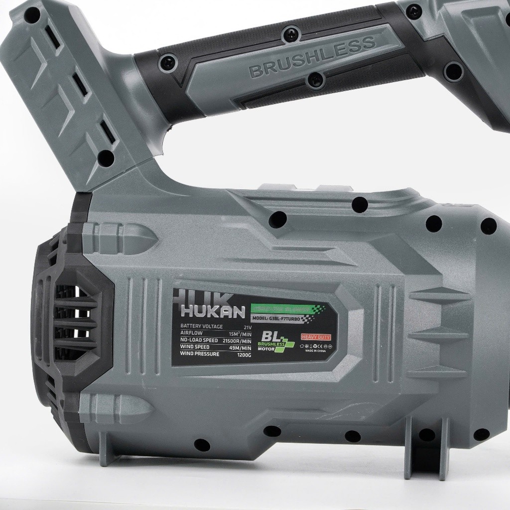 Máy thổi lá pin HUKAN G3BL-F7TURBO, Động cơ không chổi than, 5 Cấp chỉnh tốc, Máy thổi bụi tốc độ 21500 vòng/phút