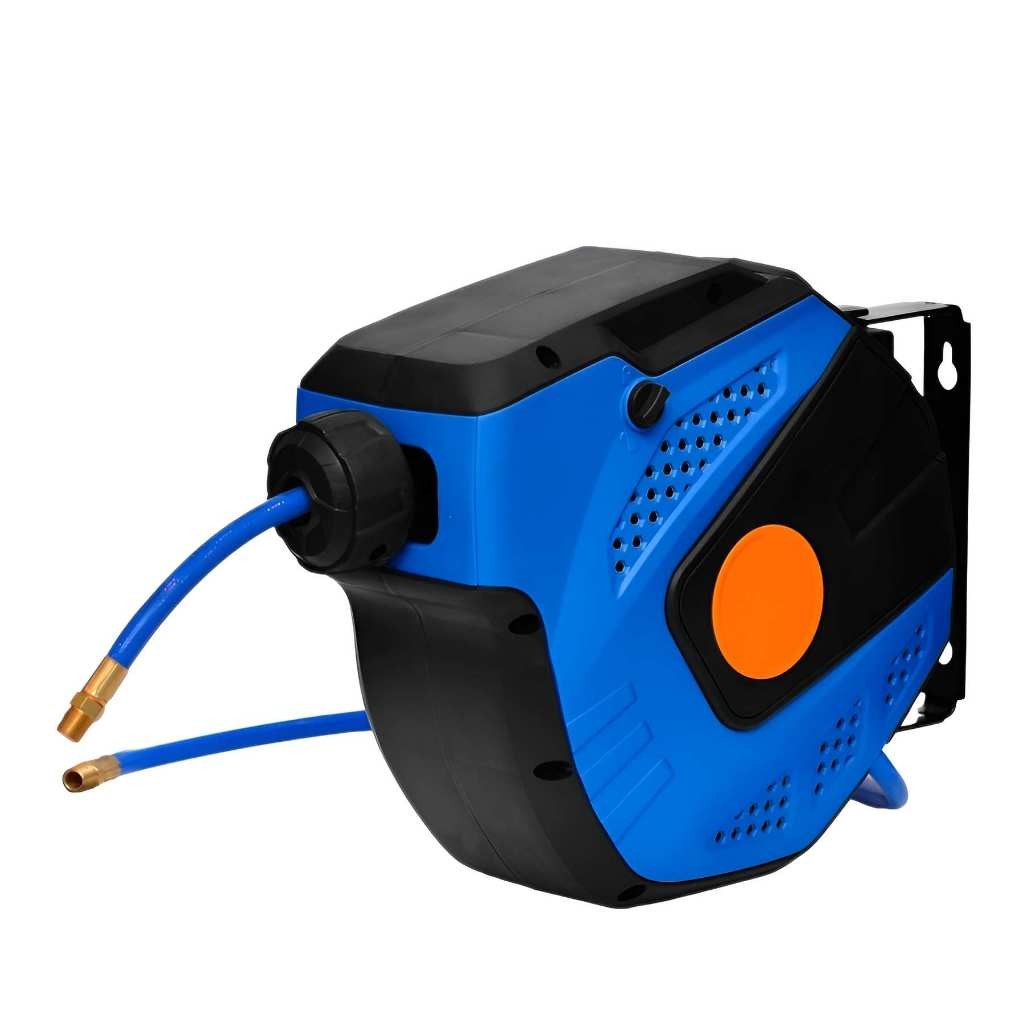 Cuộn dây hơi tự rút 14m WADFOW WAZ3515 kích thước ống 1/4 inch, ống pvc áp suất làm việc 250psi, có khóa an toàn