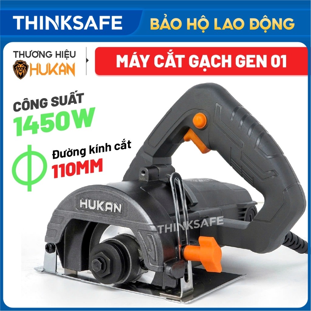 Máy cắt gạch cầm tay HUKAN G2-MC6961 công suất 1450W, Lưỡi cắt 110mm, tốc độ không tải 12500 vòng phút