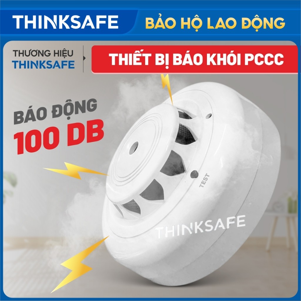 Thiết bị báo khói, cảm biến báo khói độc lập, Dùng pin không cần đấu dây, Cảnh báo báo động khói trong phòng cháy
