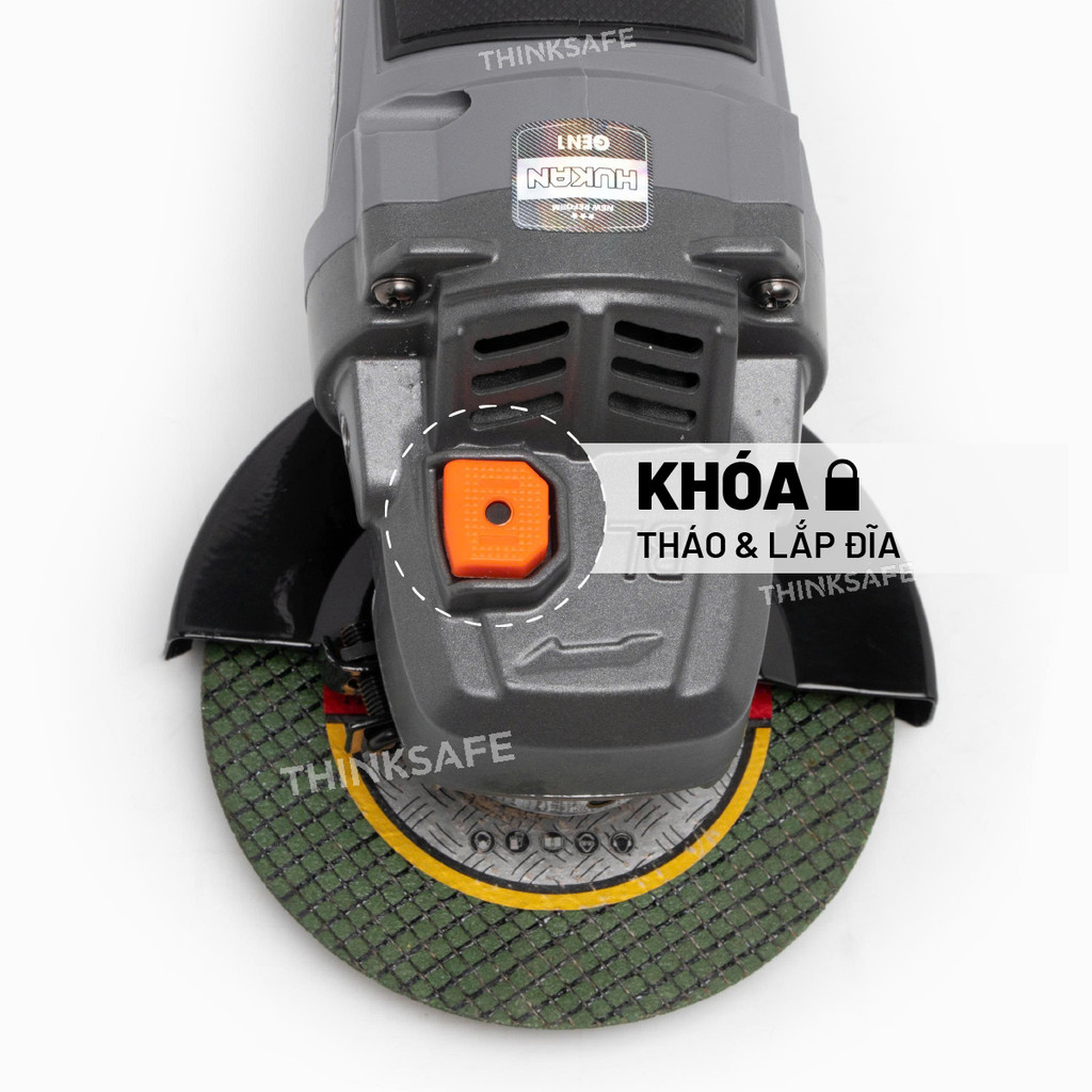 Máy mài góc Hukan G1-AG5700S đĩa 100mm, 3 tốc độ Máy cắt pin mẫu mới, giá rẻ không chổi than