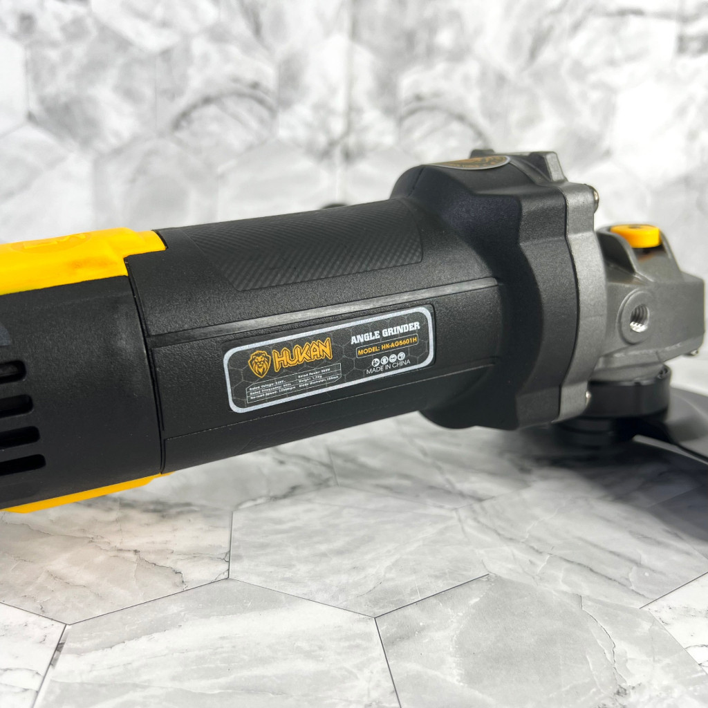 Máy mài góc HUKAN HK-AG5601H công suất 980W,  công tắc bụng, đĩa mài 100mm, tốc độ 12000v/p, Máy cắt cầm tay - Thinksafe