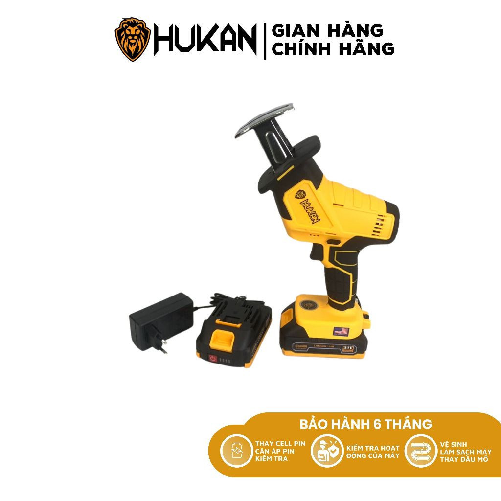 Máy cưa kiếm mini HUKAN HK-3055T, Tặng 2 lưỡi cưa, Đường kính lưỡi cắt 14.5mm, Cưa cắt cầm tay - Thinksafe