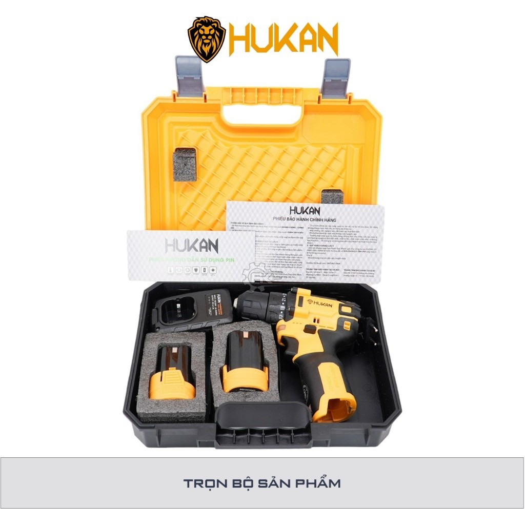 Máy khoan pin HUKAN HK-XC5 NEW 2024, Không Chổi Than, Lực siết 40Nm, Có khóa trục Máy bắn vít 20 cấp trượt - Thinksafe