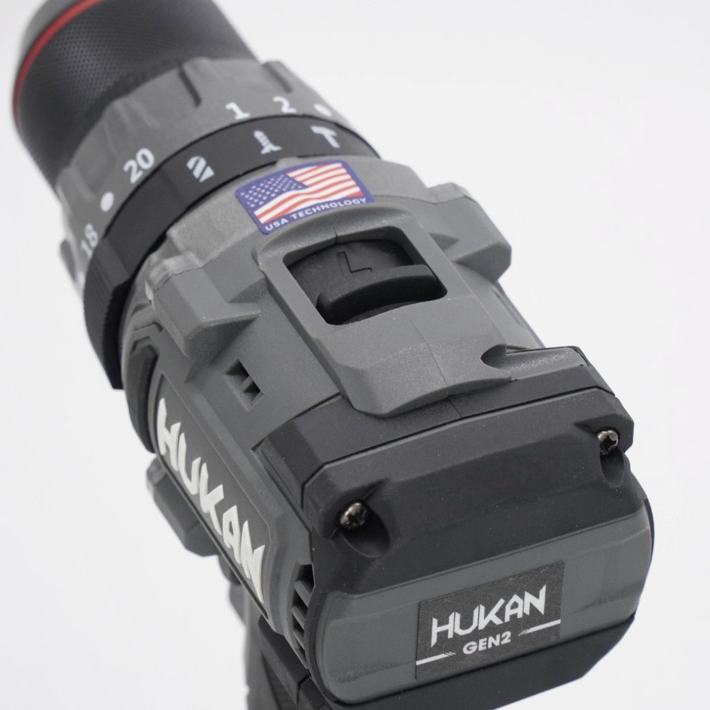Máy khoan pin 3 chức năng HUKAN HM21-G2-Z1700, Lực siết 100Nm, Rút lõi, Có ANTI-KICKBACK, Tạo Xung, Đầu kẹp 13mm