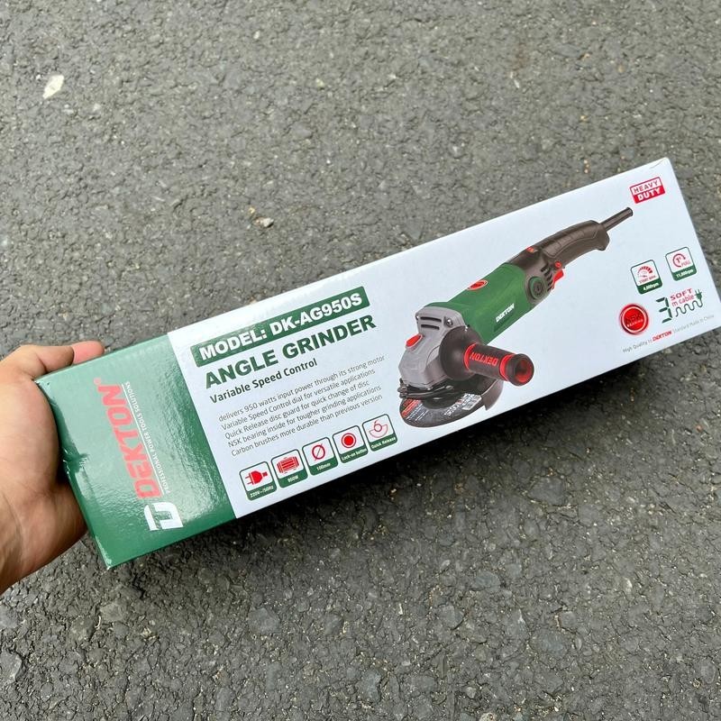 Máy Mài Góc Dekton 950W Công Tắc Bóp Cán Dài DK-AG950S Có Chỉnh Tốc Độ lõi dây đồng - Thinksafe